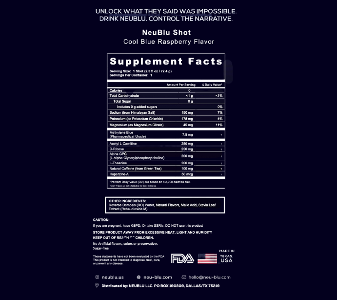 NeuBlu USP Grade Methylene Blue